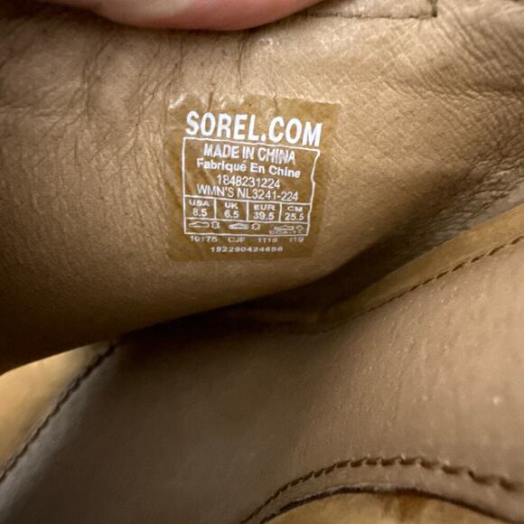 Sorel Sandals Womens Size 8.5 Nadia Slingback Block Heeled Brown Open Toe Tan - Picture 7 of 10